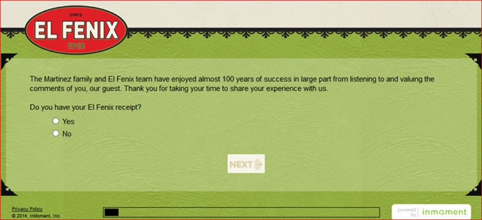 El Fenix Customer Satisfaction Survey.