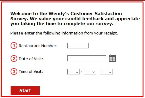 Steps For Participation in TalktoWendys Survey