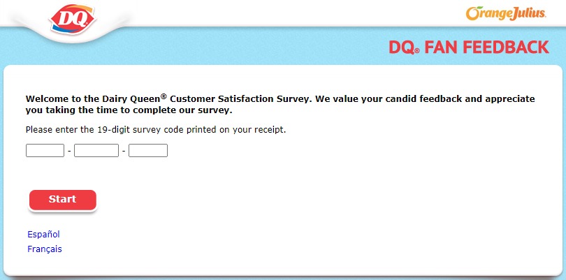 Steps to participate in DQ Survey for Free Dilly Bar