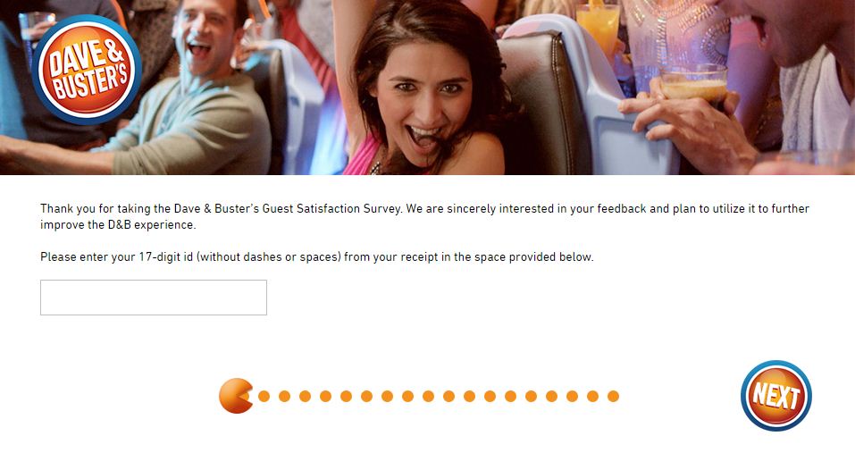 dave and busters official survey page