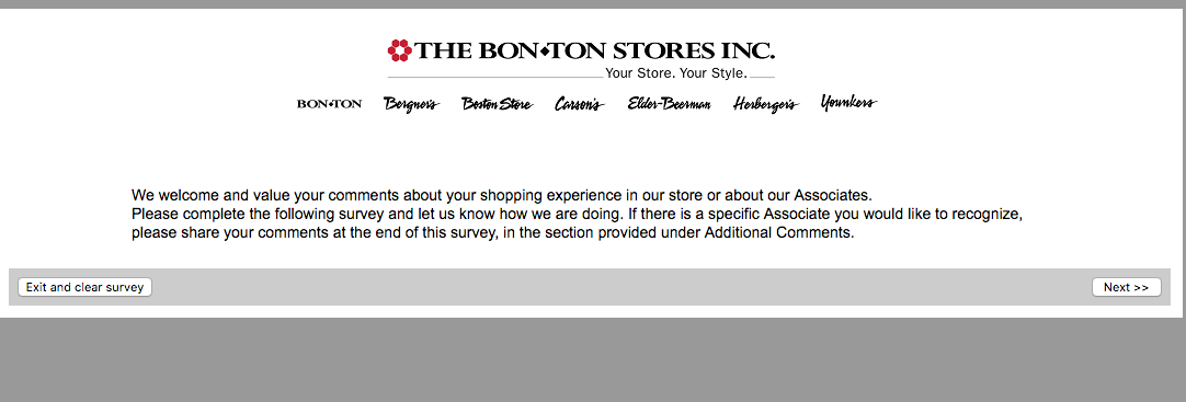 BON-TON survey