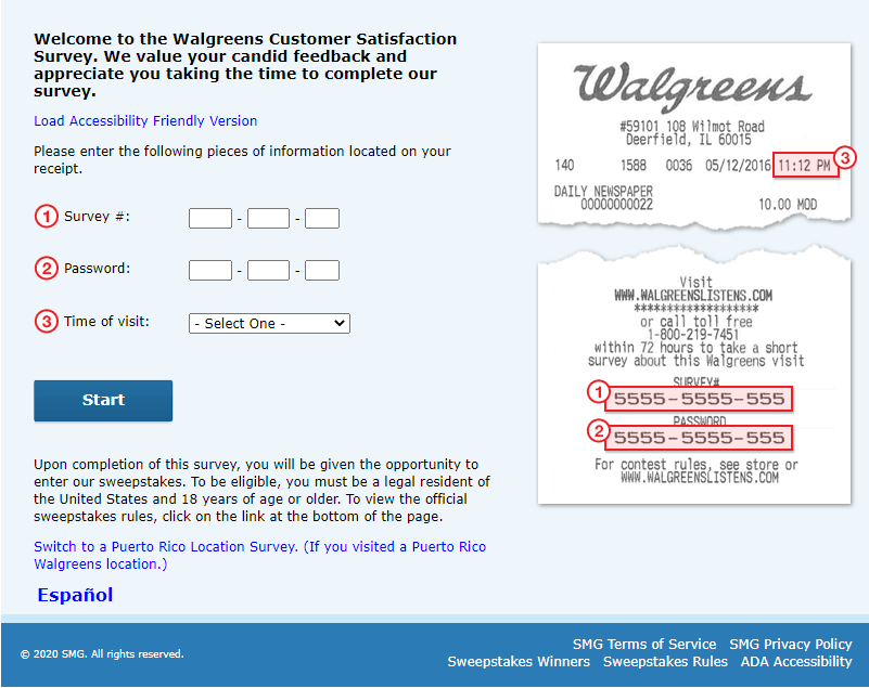 Walgreens Online Survey